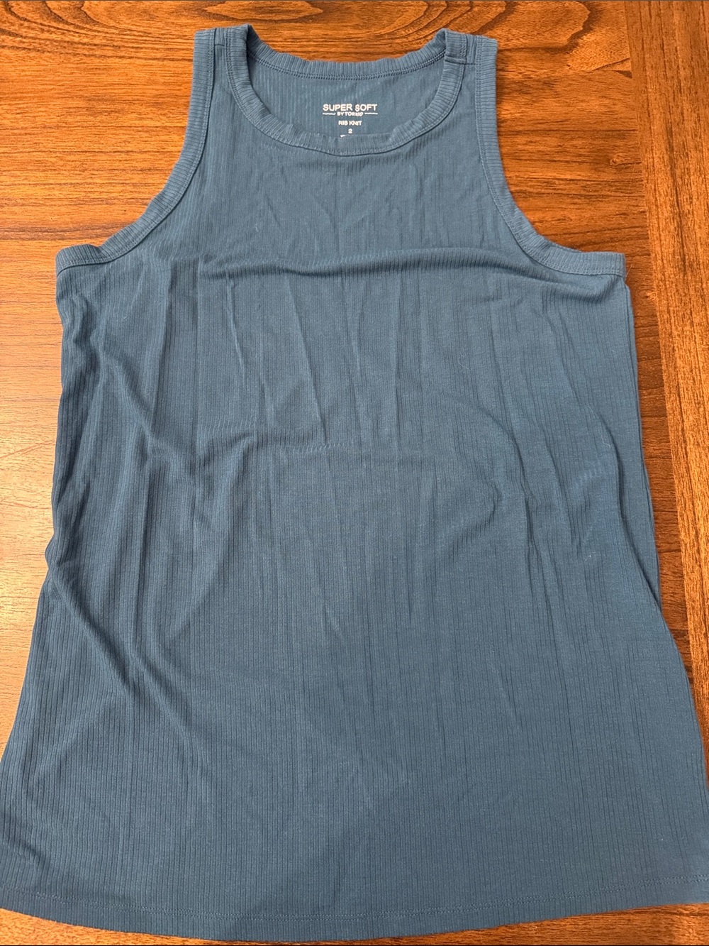 torrid Blue Ribbed Tank Top